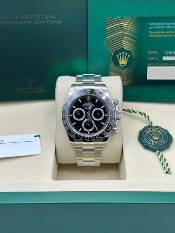 Rolex Cosmograph Daytona Black Dial Oyster Bracelet 126500LN