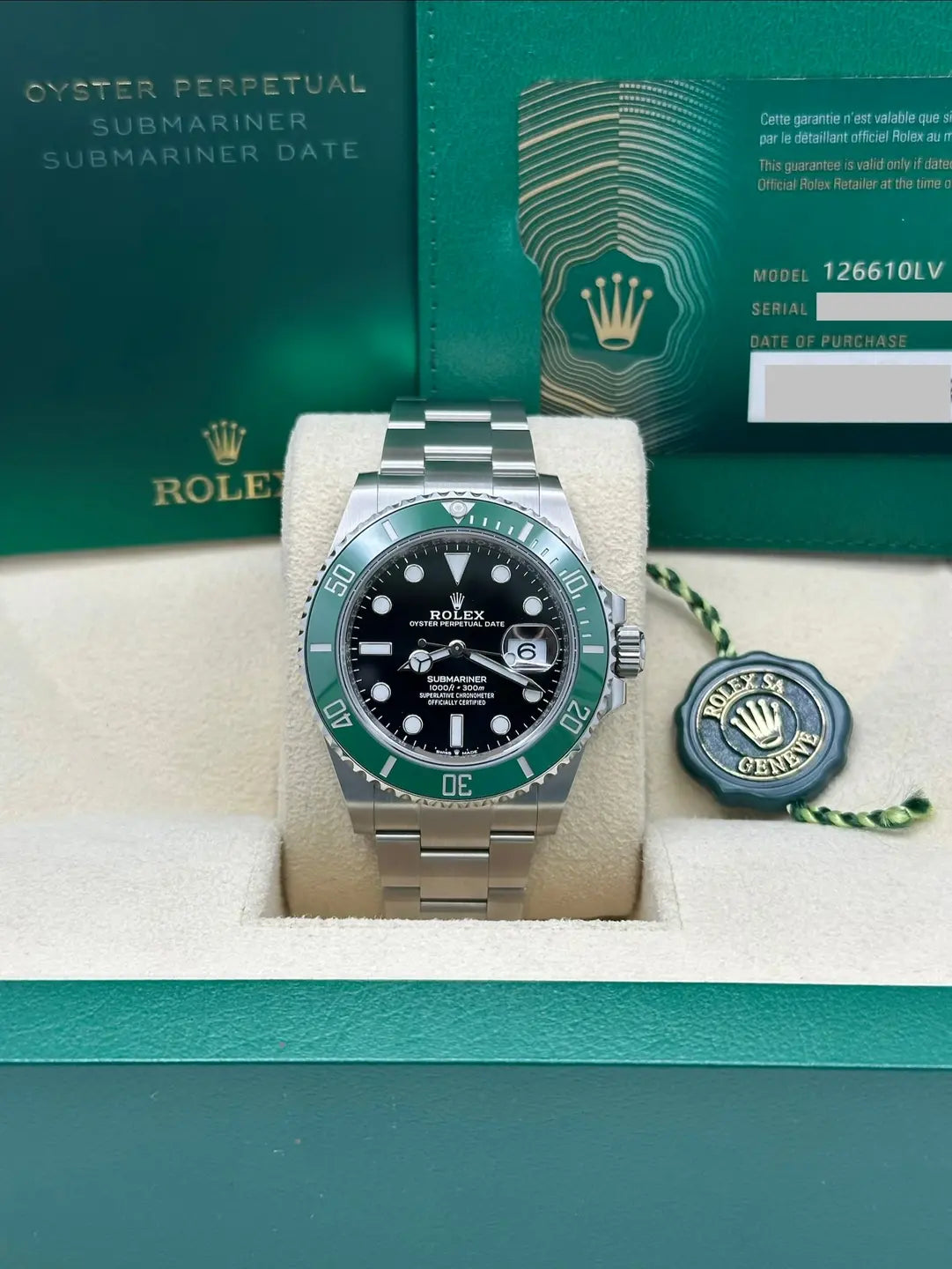 Rolex Steel Submariner Date - The Starbucks - Green Bezel MK1 - Black Dial - 126610LV