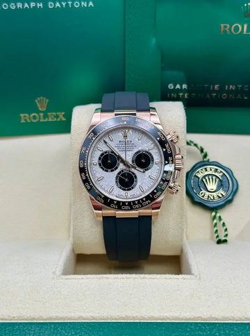 Rolex Cosmograph Daytona 40mm Everose Gold Meteorite Black Dial Cerachrom Bezel Oysterflex Bracelet - 126515LN - 2025