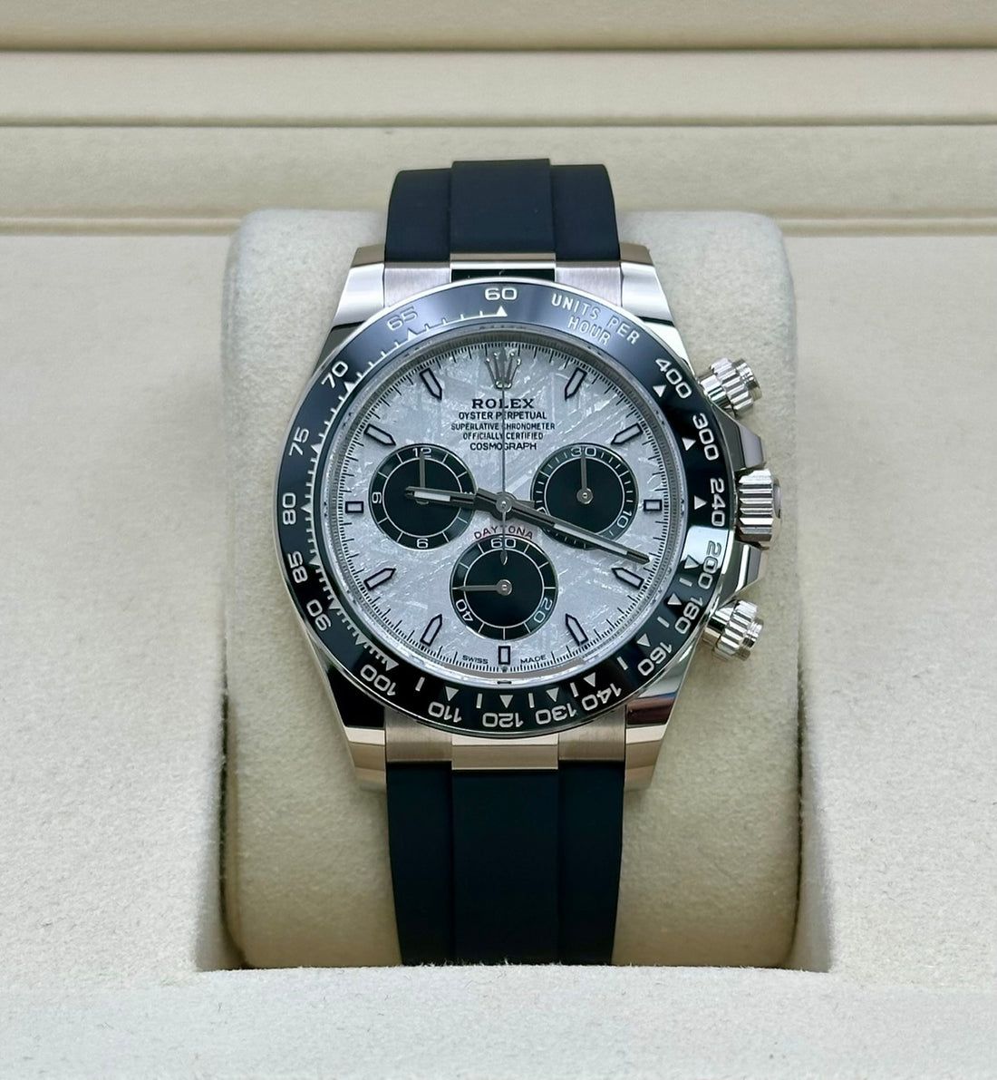 Rolex Daytona 126519LN, 2026, meteorite dial, Oysterflex bracelet