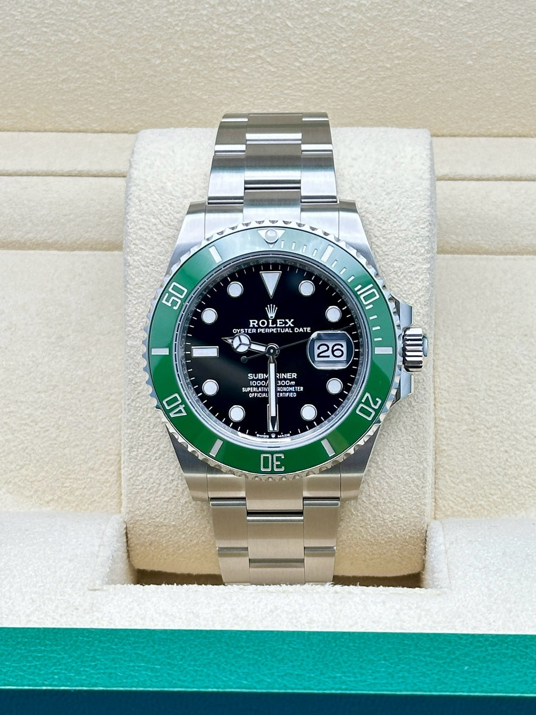 Rolex Submariner 126610LV, 2025, black dial, Oyster bracelet