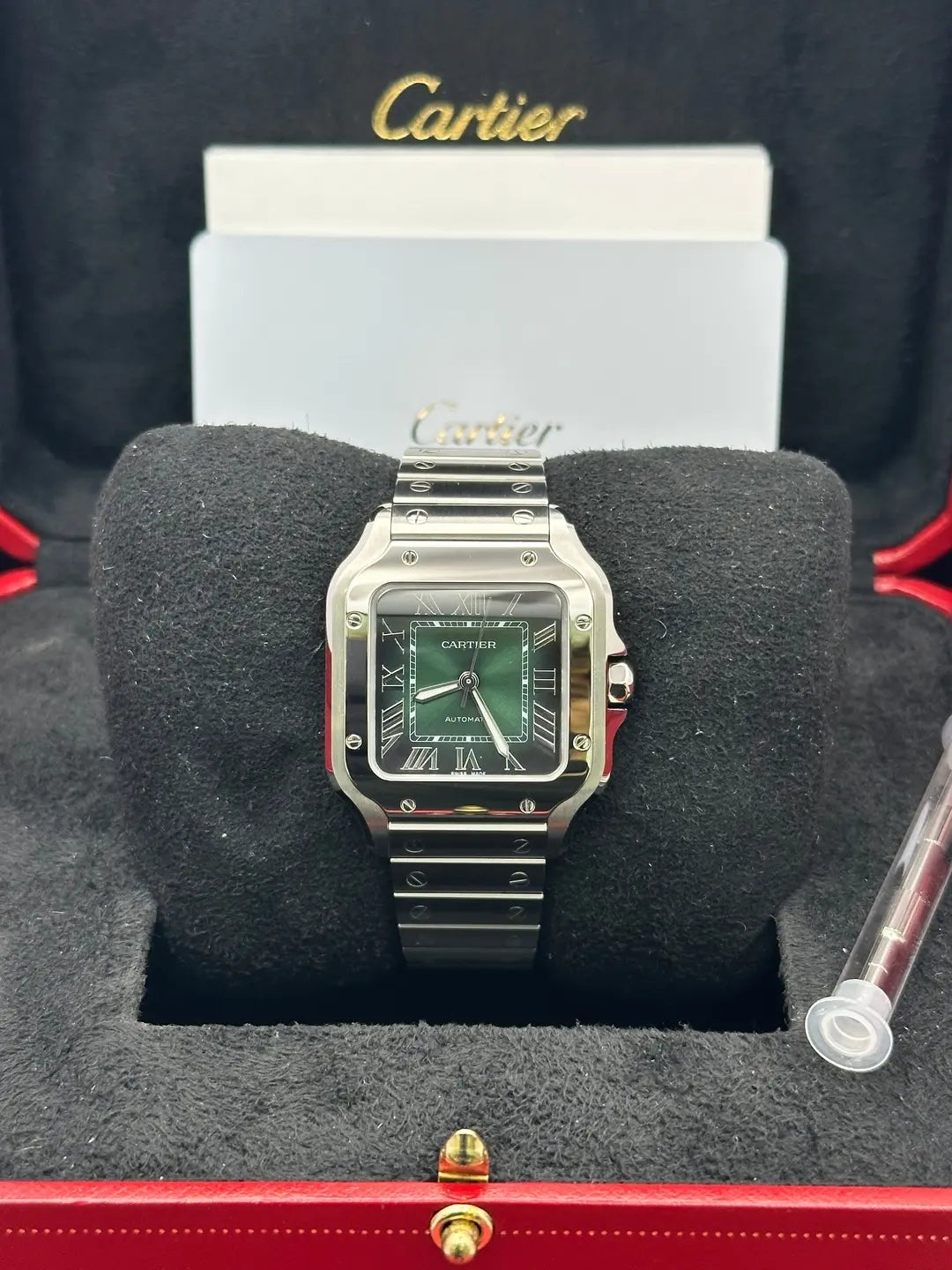 Cartier Santos De Cartier WSSA0061 Green Dial Medium - 2026