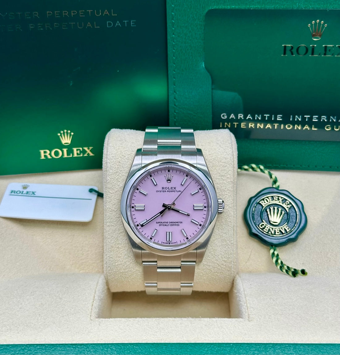 Rolex Oyster Perpetual 36 126000, 2025, candy pink dial, Oyster bracelet