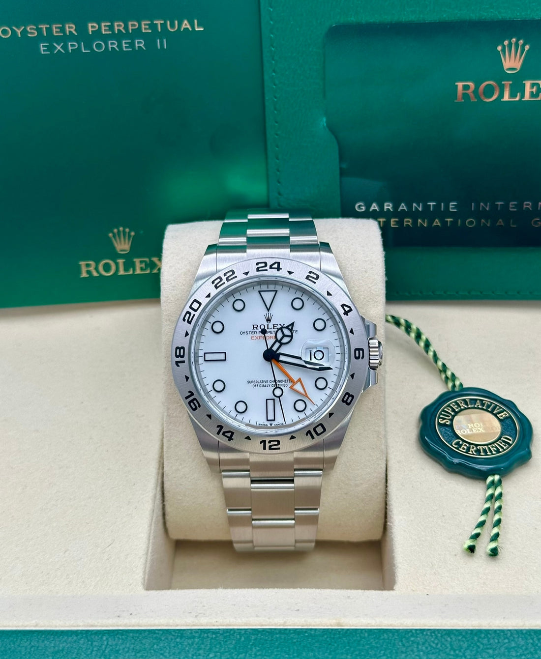 Rolex Explorer 226570, 2025, white dial, Oyster bracelet