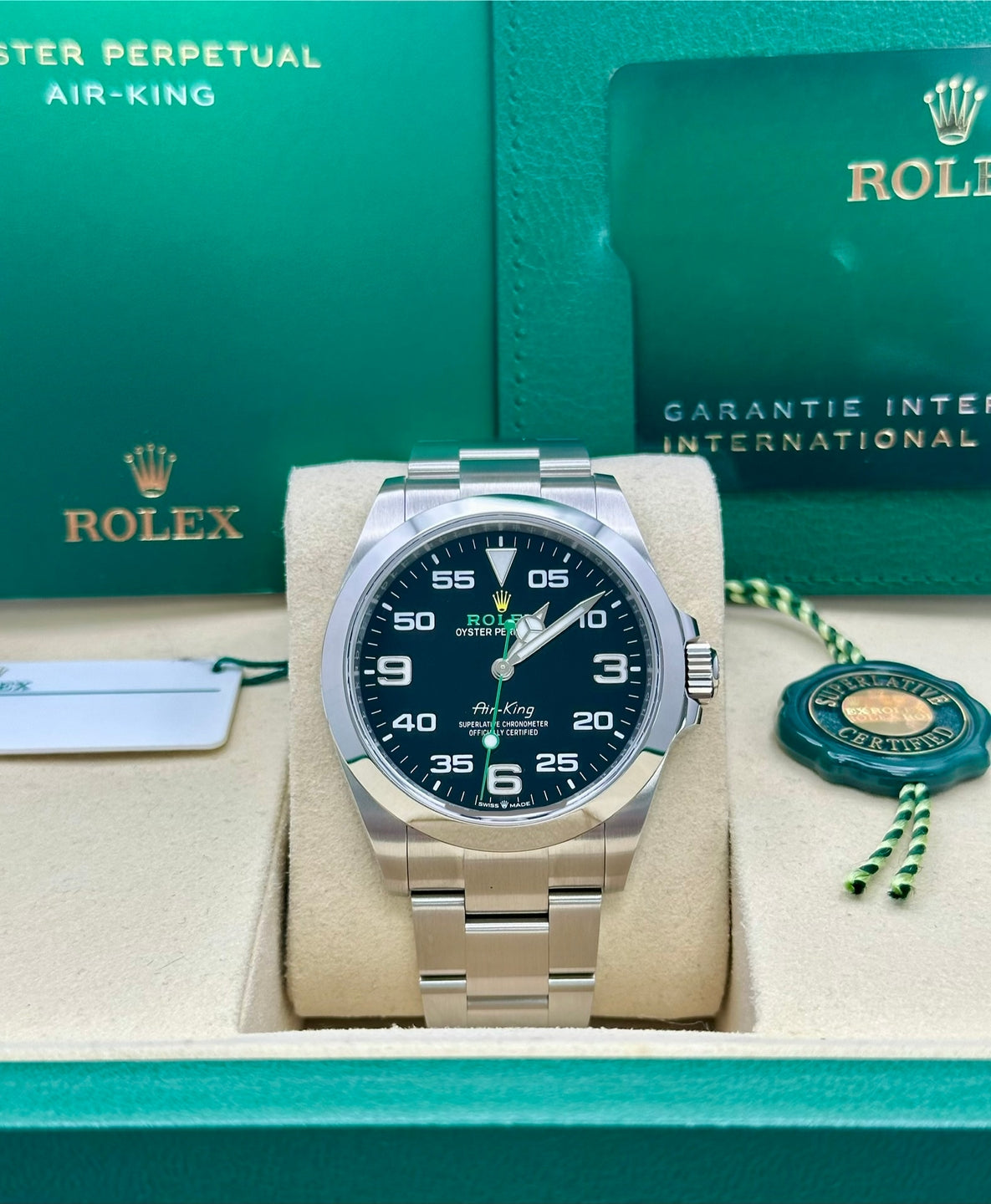 Rolex Air-King 126900, 2026, black dial, Oyster bracelet