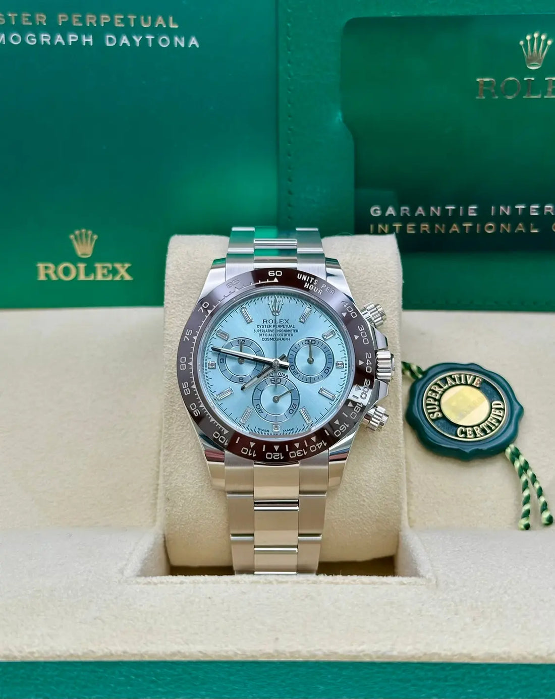 Rolex 950 Platinum  Daytona 40  - Ice Blue Diamond Dial - 116506 id