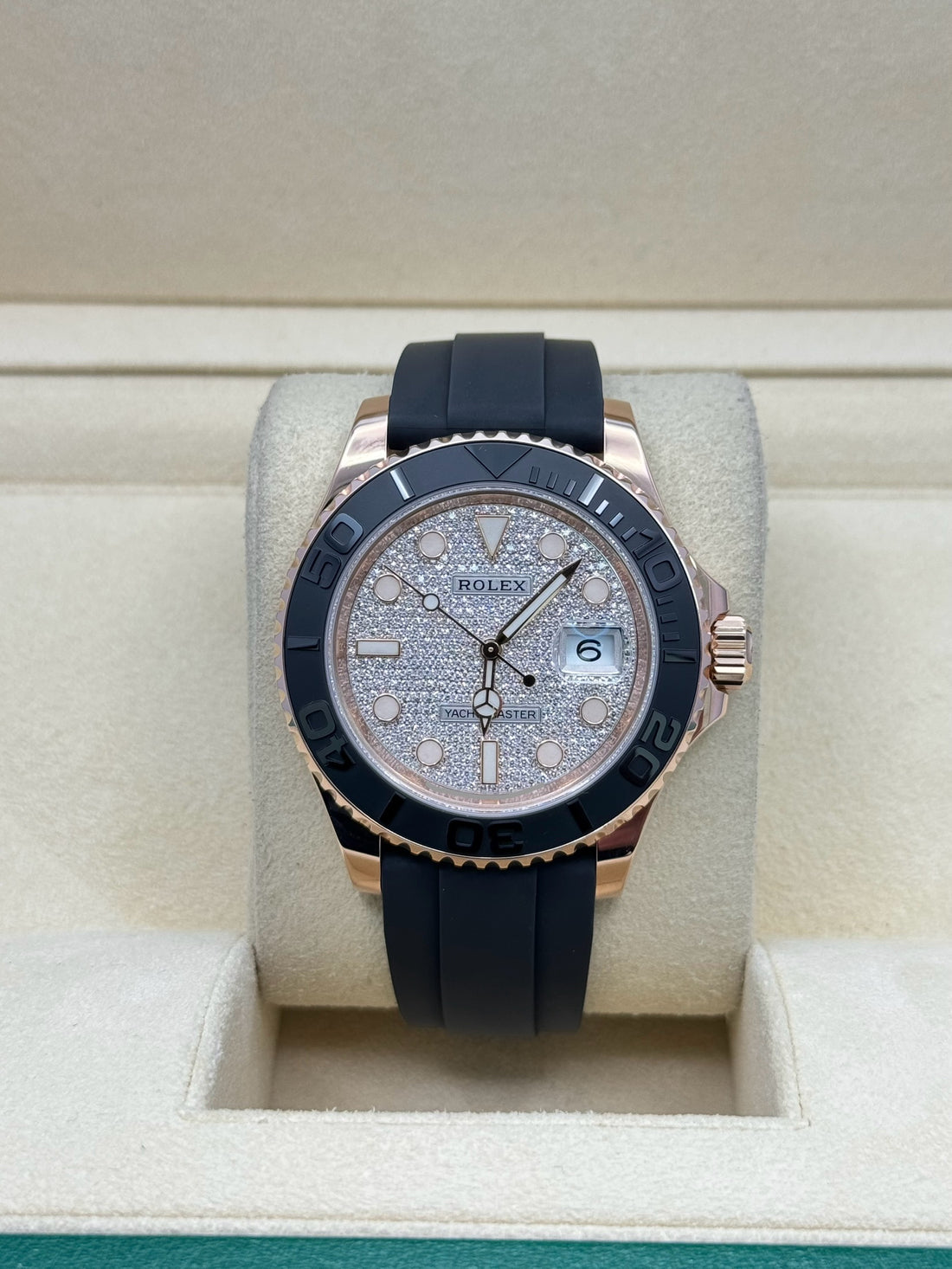 Rolex Yacht-Master 40 126655DP, 2021, diamond paved dial, Oysterflex bracelet