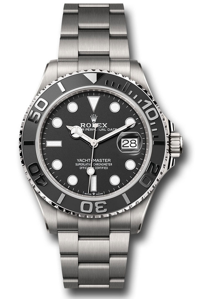 Rolex Rlx Titanium Yacht-Master 42 Watch - Bidirectional Rotatable Bezel - Black Dial - Oyster Bracelet -  226627