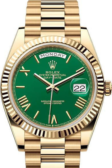 Rolex Day-Date 40 Green Dial 18K Yellow Gold President