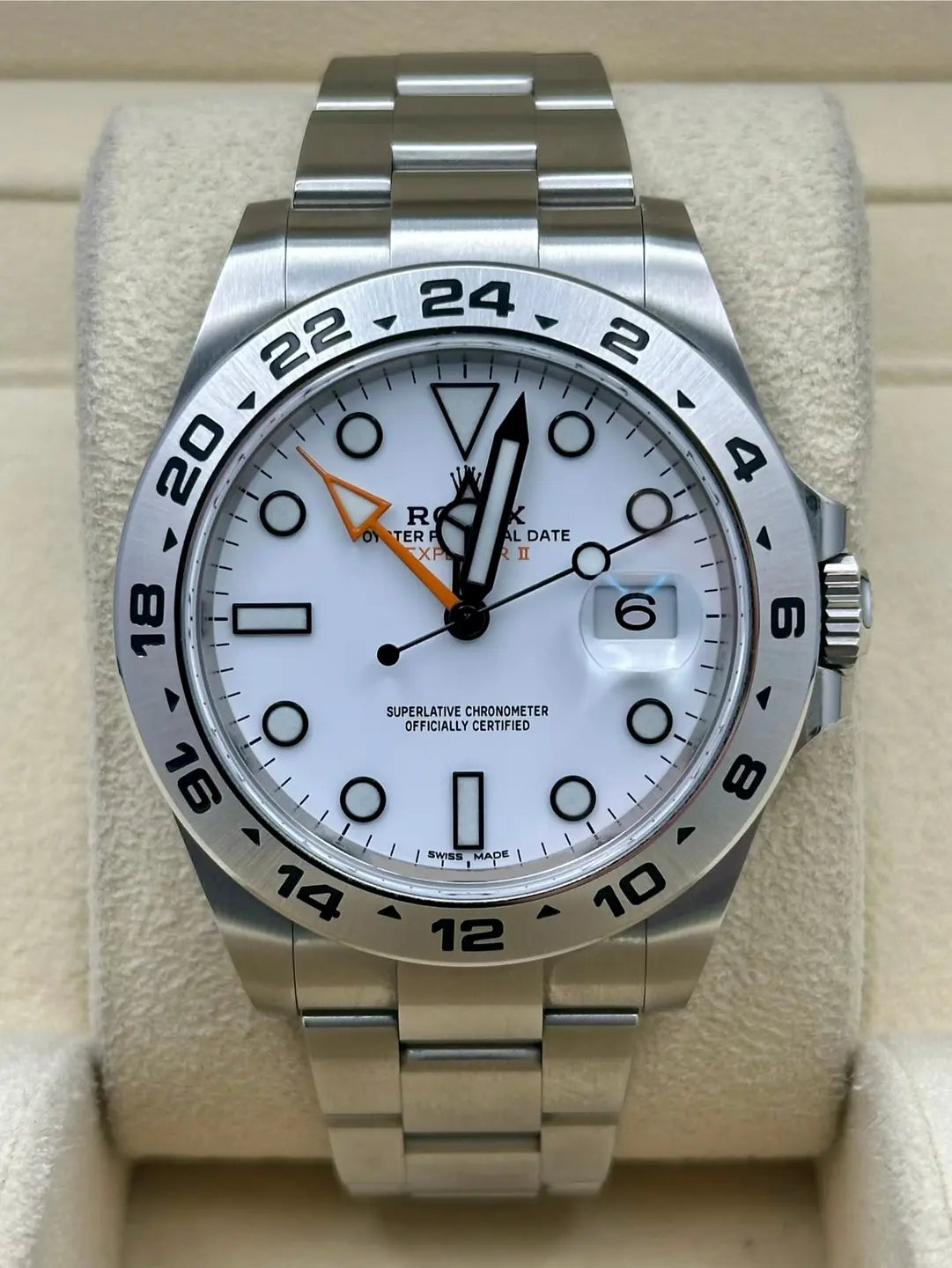 Rolex Explorer II 216570, 2018, white dial