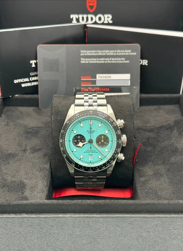 Tudor Black Bay Chrono Flamingo Blue Dial Ref - M79360N