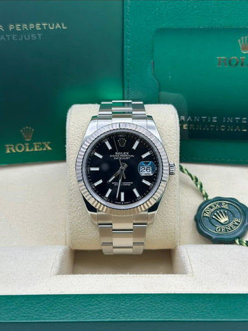 Rolex Datejust 41 126334, 2020, black index dial, Oyster bracelet