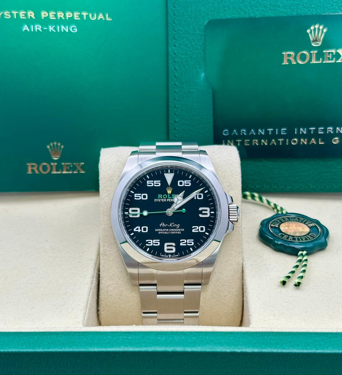 Rolex Air-King 126900, 2025, black dial, Oyster bracelet