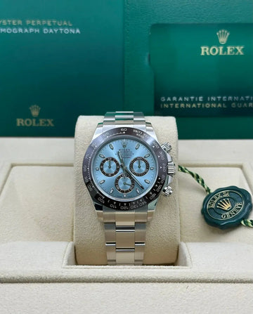 Rolex 950 Platinum  Daytona 40  - Ice Blue Index Dial - 116506 ib