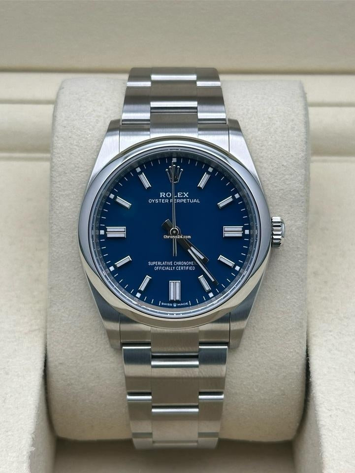 Rolex Oyster Perpetual 36 126000, 2025, blue dial, Oyster bracelet