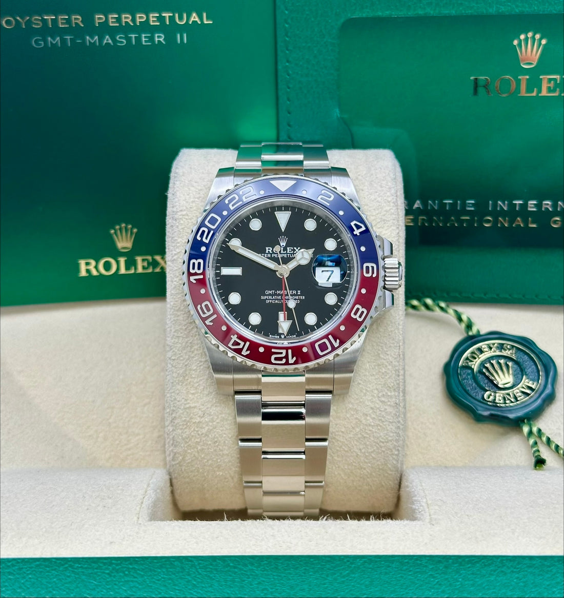 Rolex GMT-Master II Pepsi 126710BLRO, 2022, black dial, Oyster bracelet