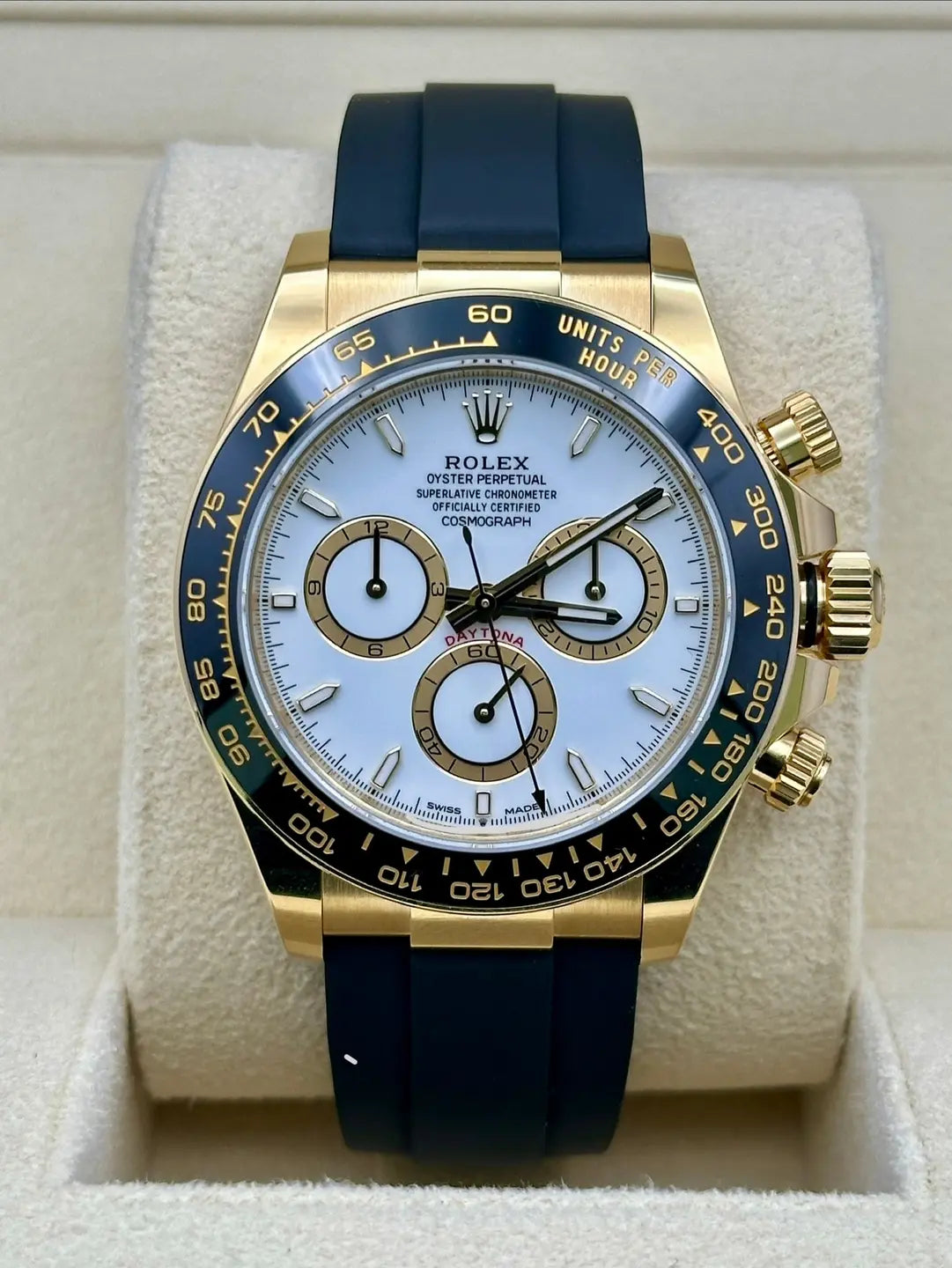 Rolex Daytona 126518LN, 2024, white index dial, Oysterflex bracelet