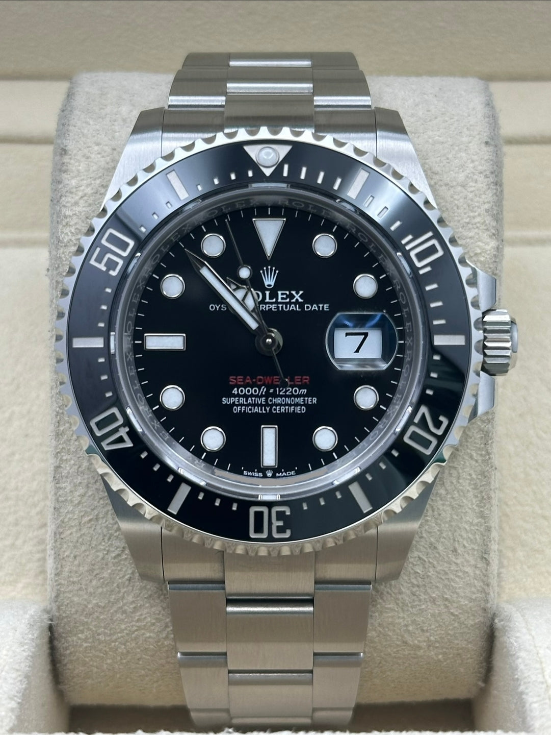 Rolex Sea-Dweller 126600, 2025, black dial, Oyster bracelet