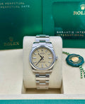 Rolex Oyster Perpetual 34 124200, 2025, beige dial, Oyster bracelet
