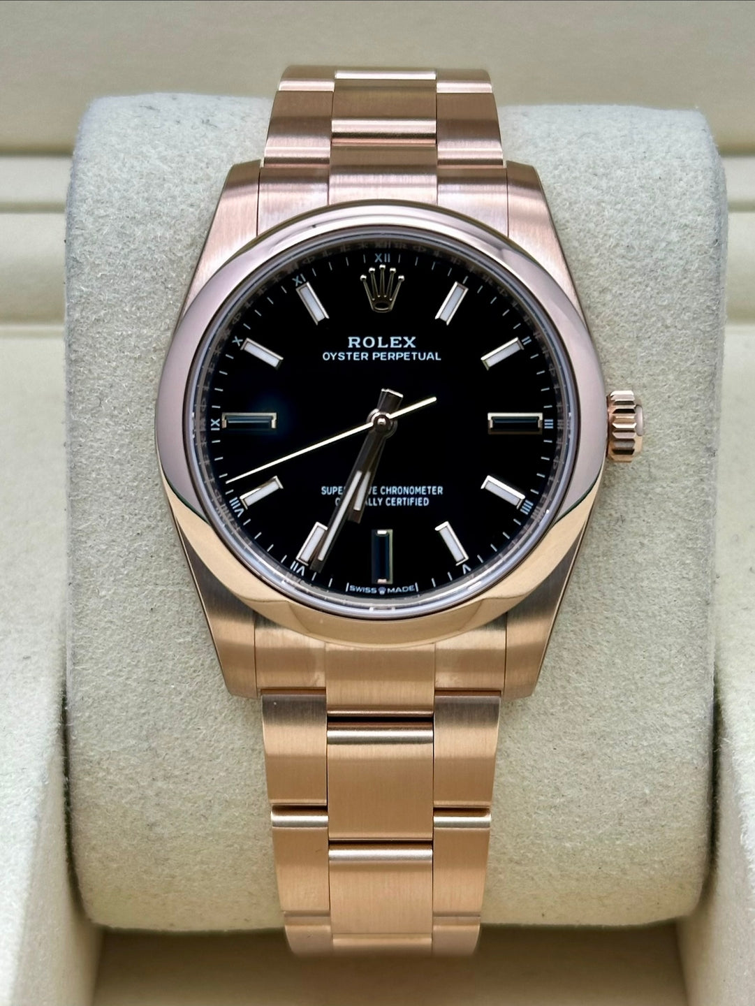 Rolex Oyster Perpetual 124205, 2026, black dial, Oyster bracelet