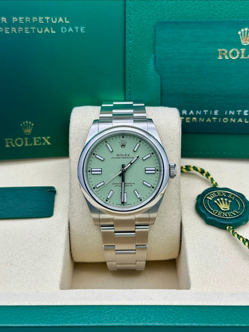Rolex Oyster Perpetual Pistachio Dial Oyster Bracelet 134300