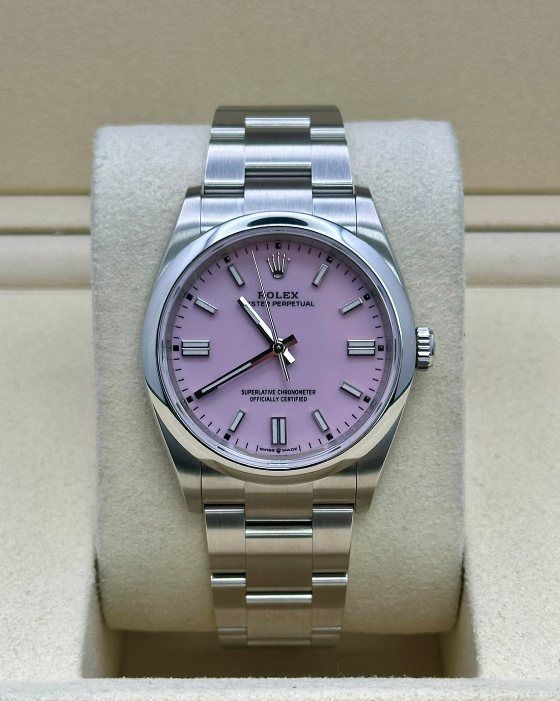 Rolex Oyster Perpetual 36 126000, 2026, candy pink dial, Oyster bracelet