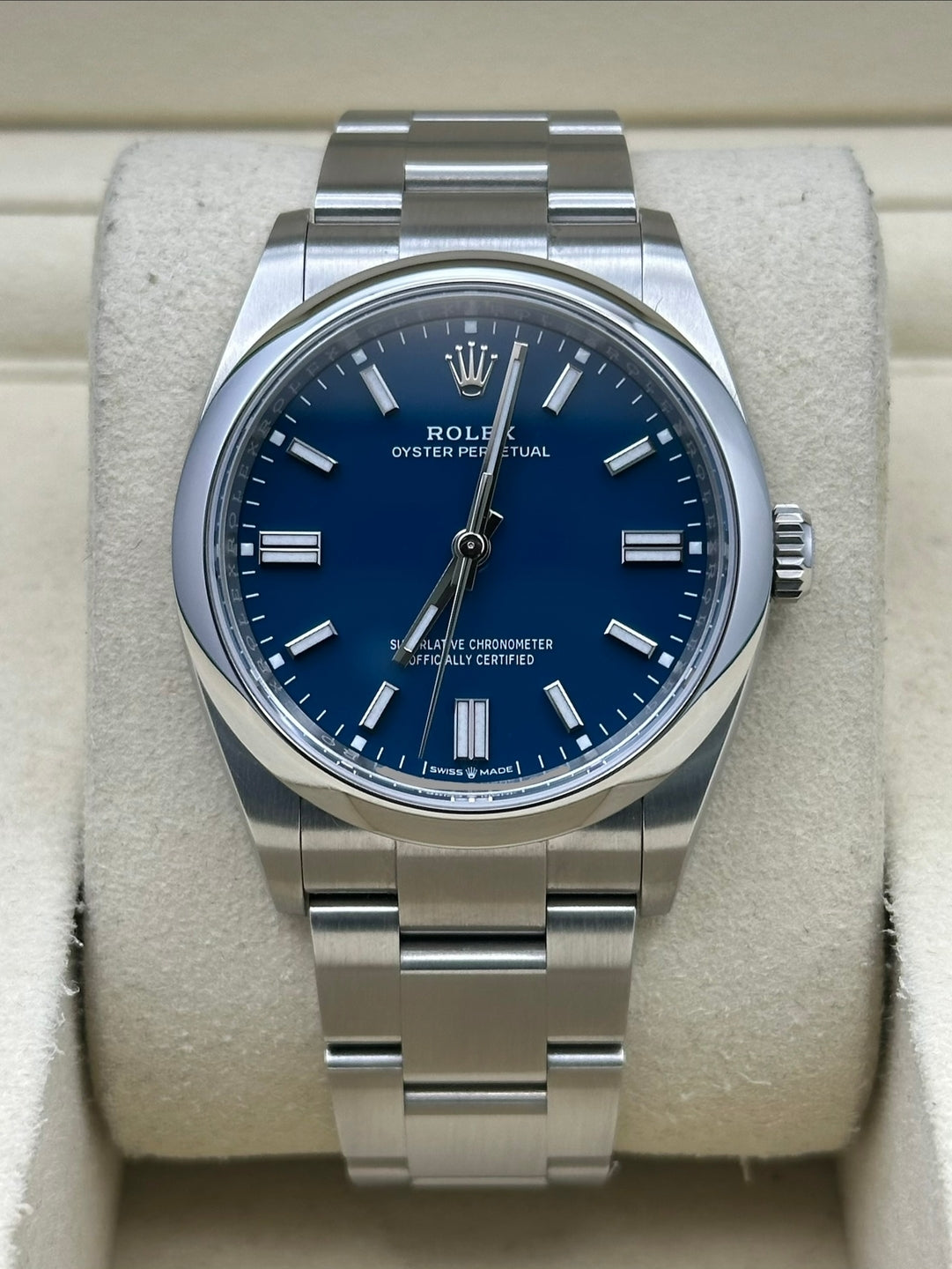 Rolex Oyster Perpetual 36 126000, 2026, med blue dial, Oyster bracelet