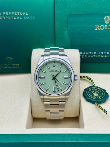 Rolex Oyster Perpetual Pistachio Dial Oyster Bracelet 134300
