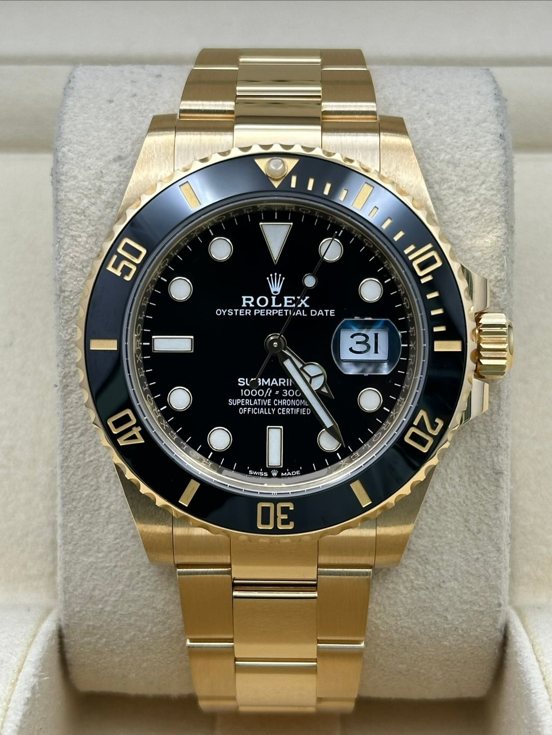 Rolex Yellow Gold Submariner Date  - Black Bezel - Blue Dial - 126618LN