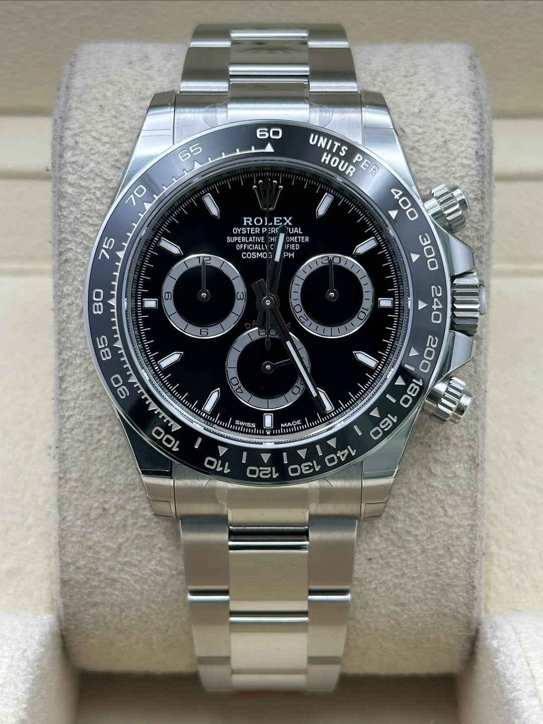 Rolex Daytona 126500LN, 2024, black dial, Oyster bracelet