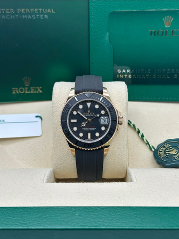 Rolex Yacht-Master Black Dial Oysterflex Bracelet 268655