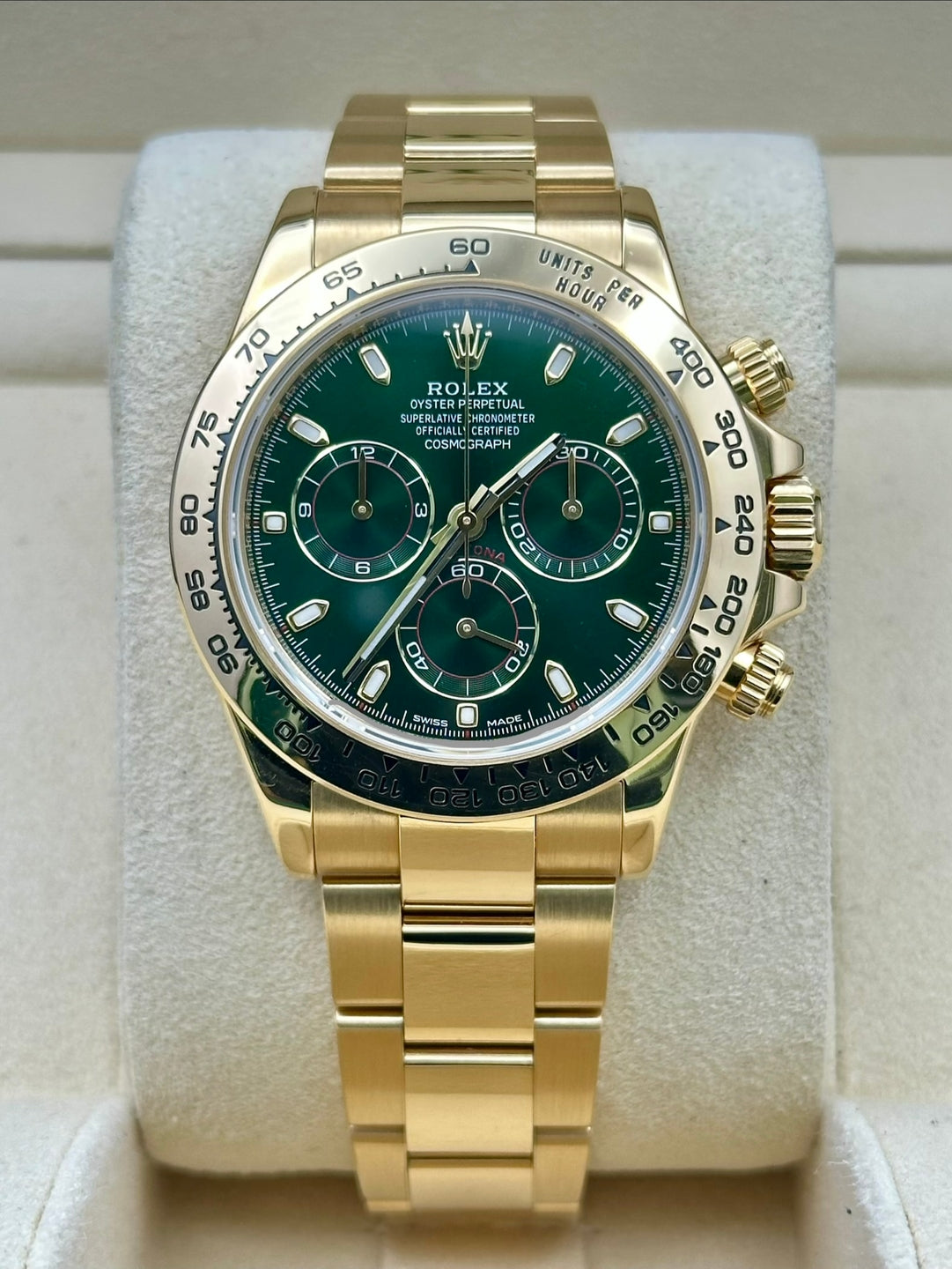 Rolex Daytona 116508, 2021, green dial, Oyster bracelet