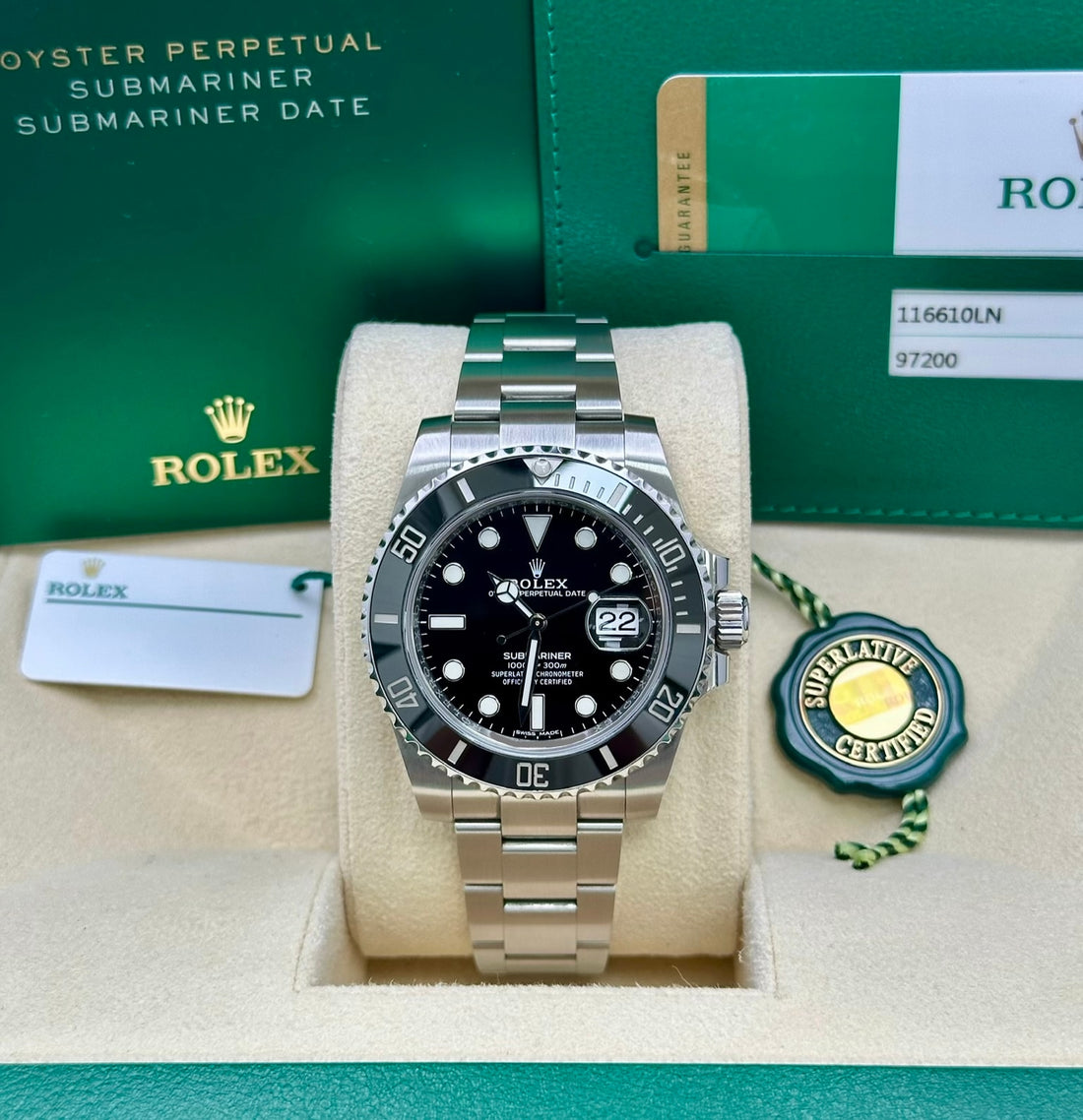 Rolex Submariner 116610LN, 2018, black dial, Oyster bracelet