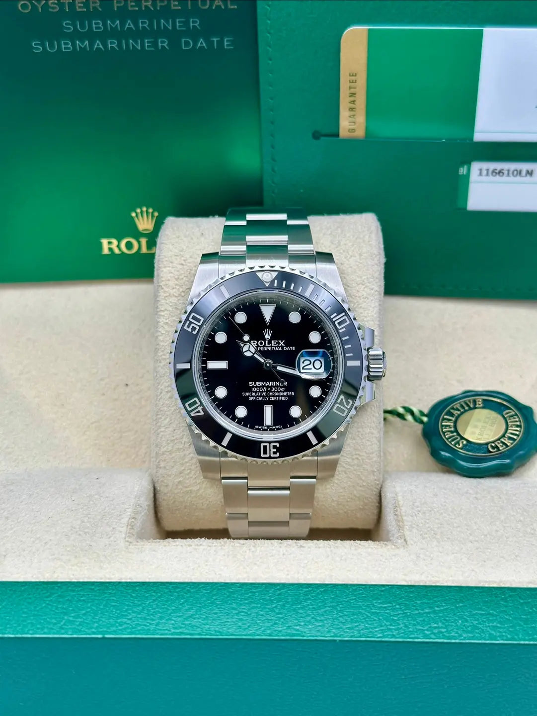 Rolex Steel Submariner Date  - Black Dial - 116610LN