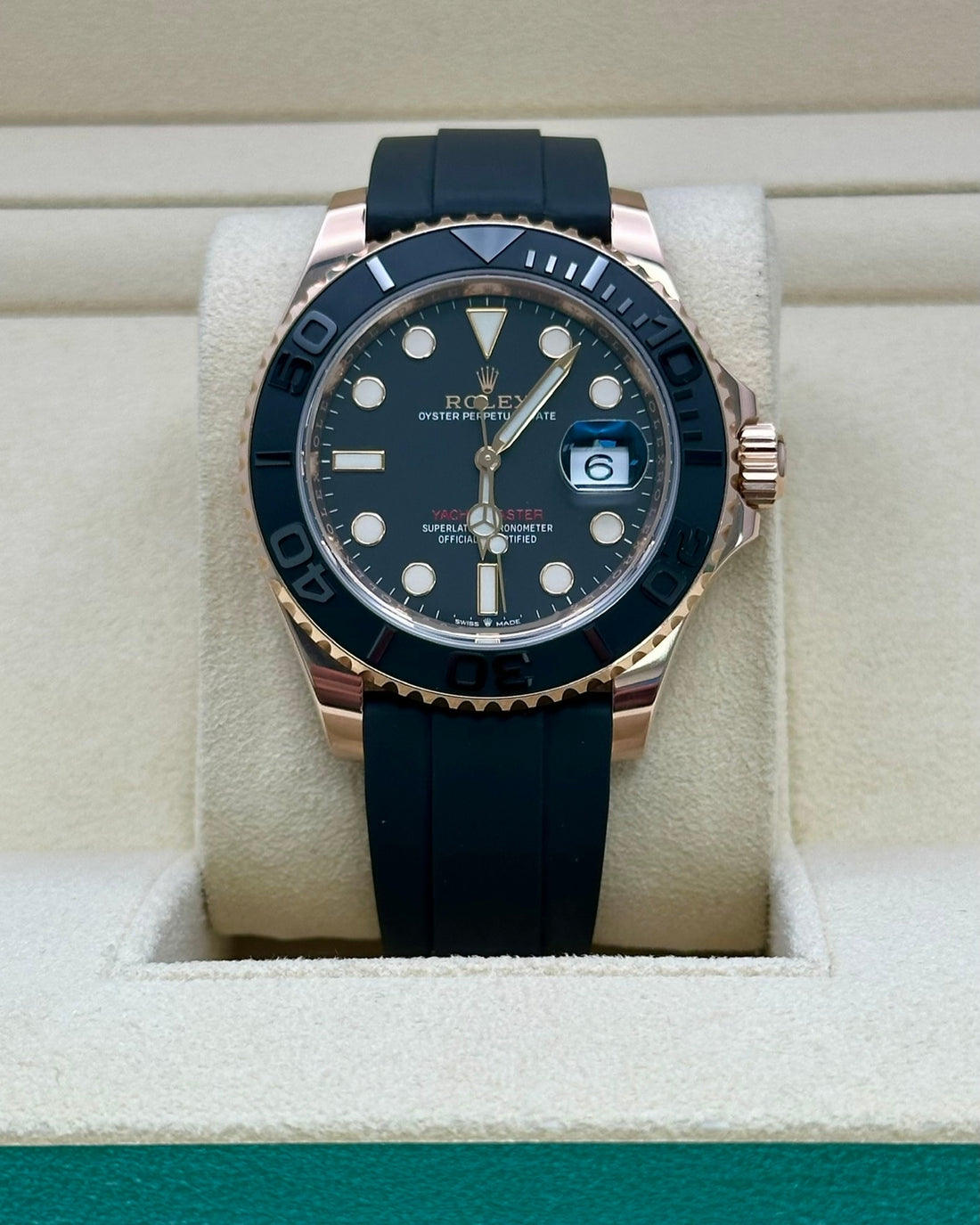 Rolex Yacht-Master 126655, 1899, black dial, Oysterflex bracelet