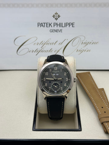 Patek Philippe Calatrava Black Dial Nato Strap 5326G-001