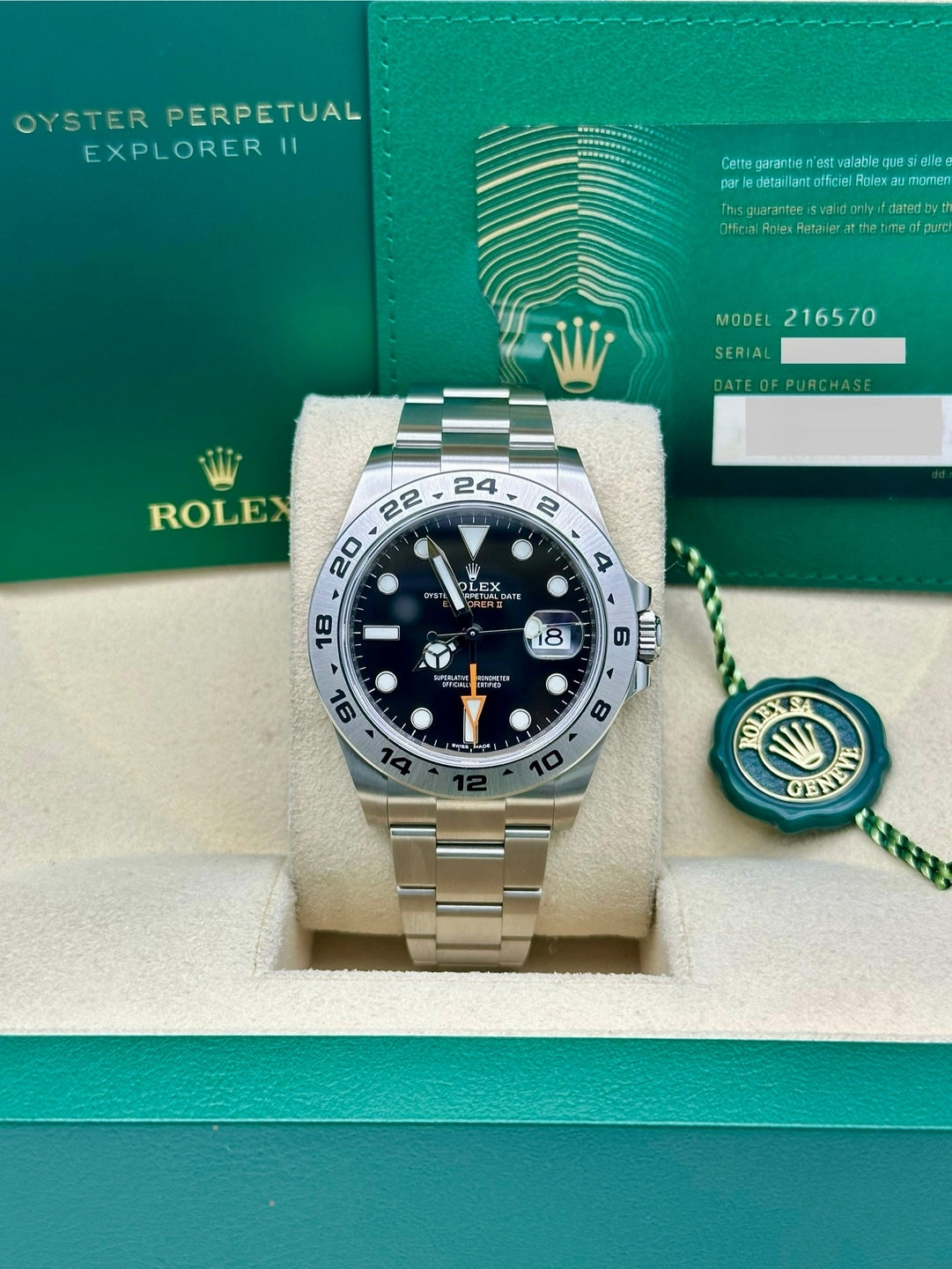 Rolex Oyster Perpetual Explorer II  -  216570 bk