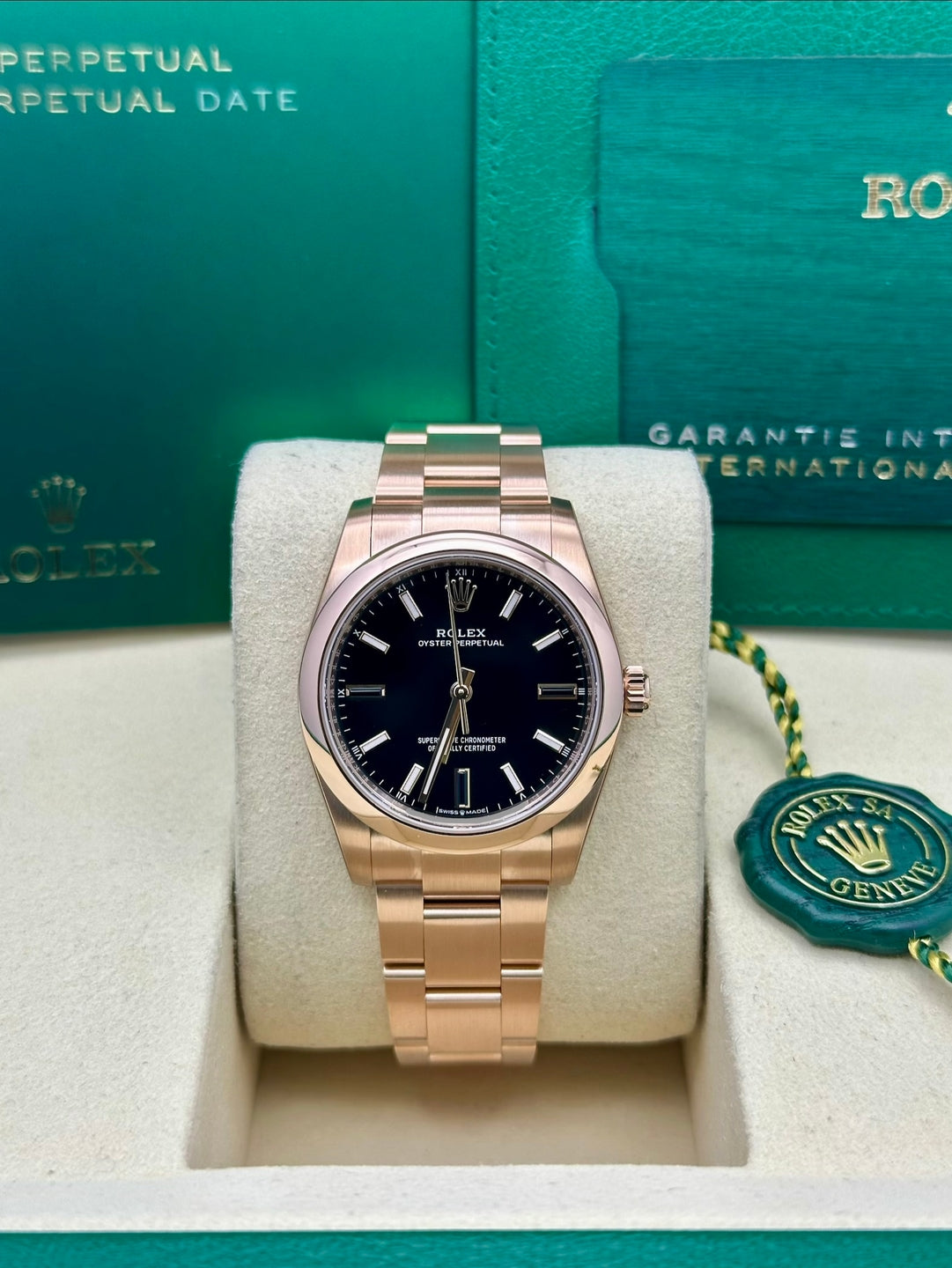 Rolex Oyster Perpetual 124205, 2026, black dial, Oyster bracelet