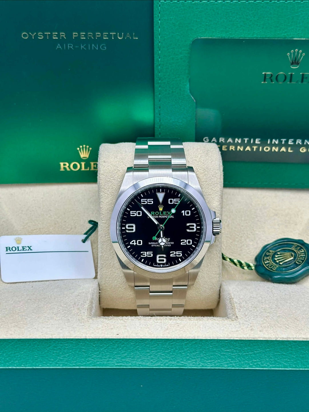 Rolex Air-King 126900, 2025, black dial, Oyster bracelet