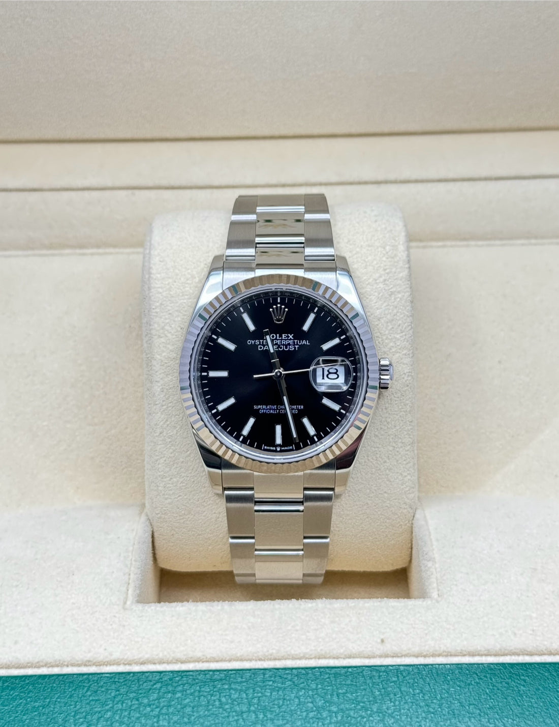 Rolex Datejust 36 126234, 2024, black index dial, Oyster bracelet