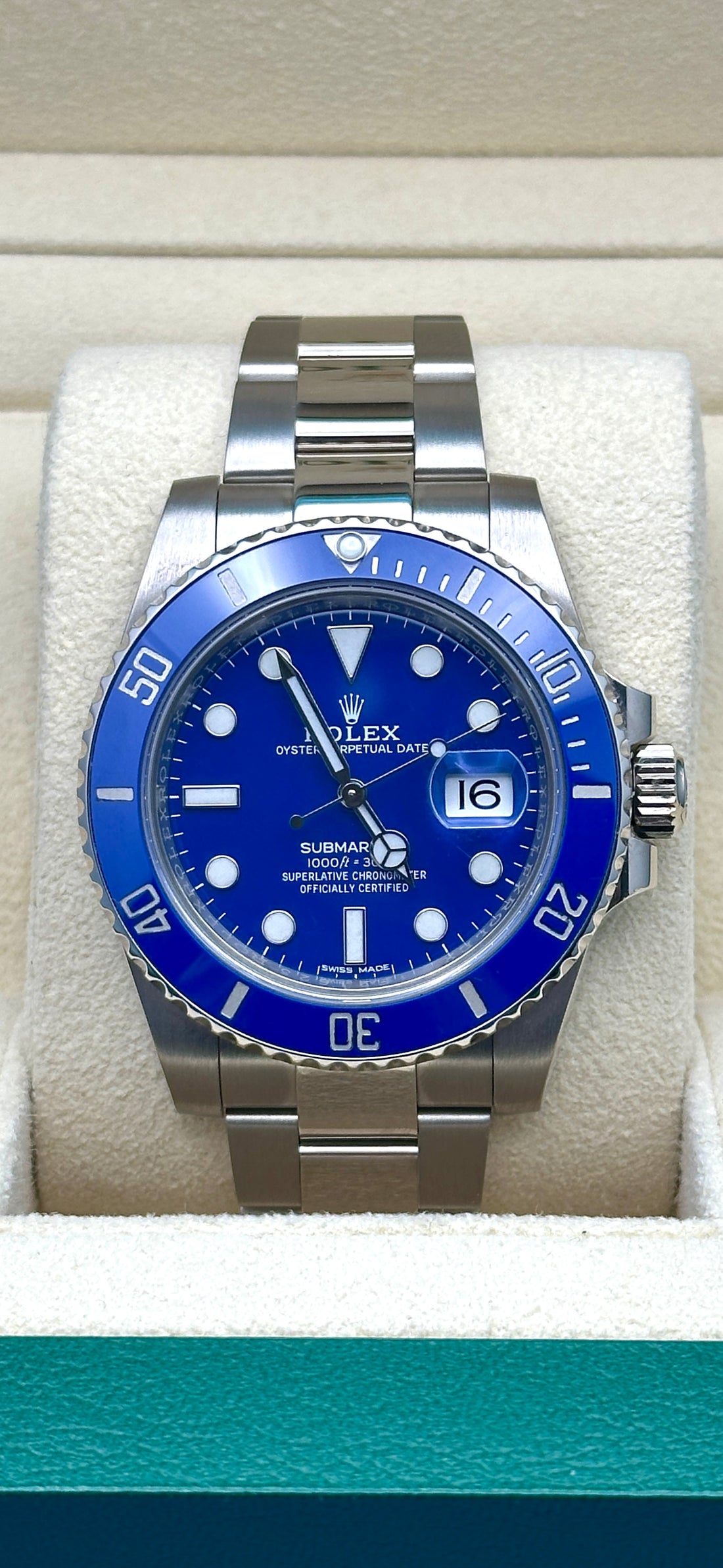 Rolex Submariner Date 116619LB, 2016, blue dial