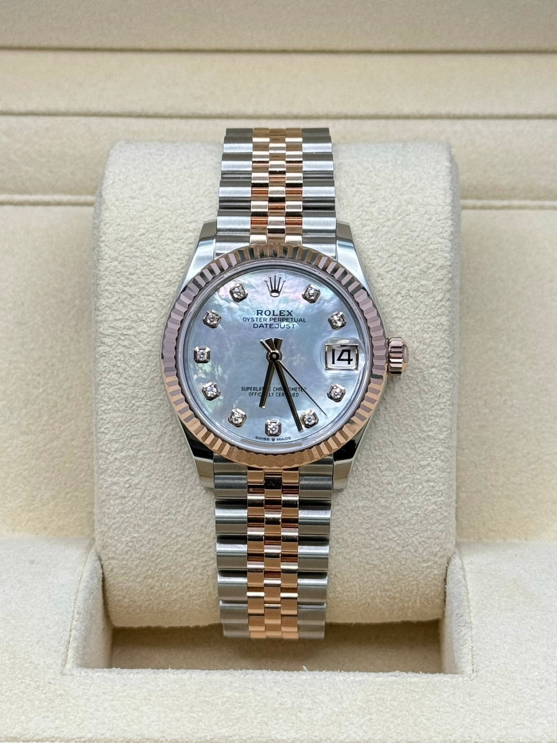 Rolex Datejust 31 278271, 2024, mother of pearl diamond dial, Jubilee bracelet