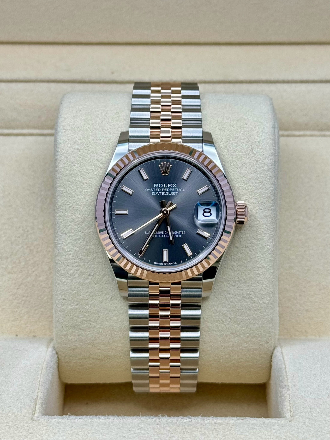 Rolex Datejust 31 278271, 2024, dark rhodium index dial, Jubilee bracelet
