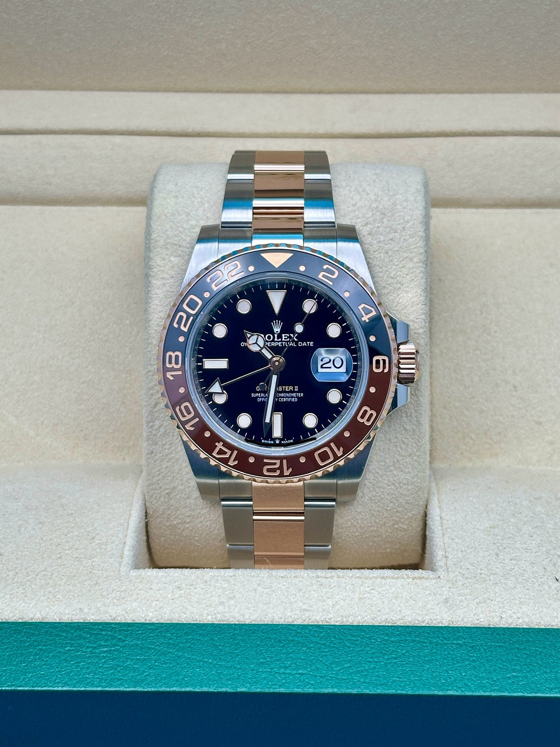 Rolex GMT-Master II 40 Root Beer 126711CHNR, 2024, black dial, Oyster bracelet