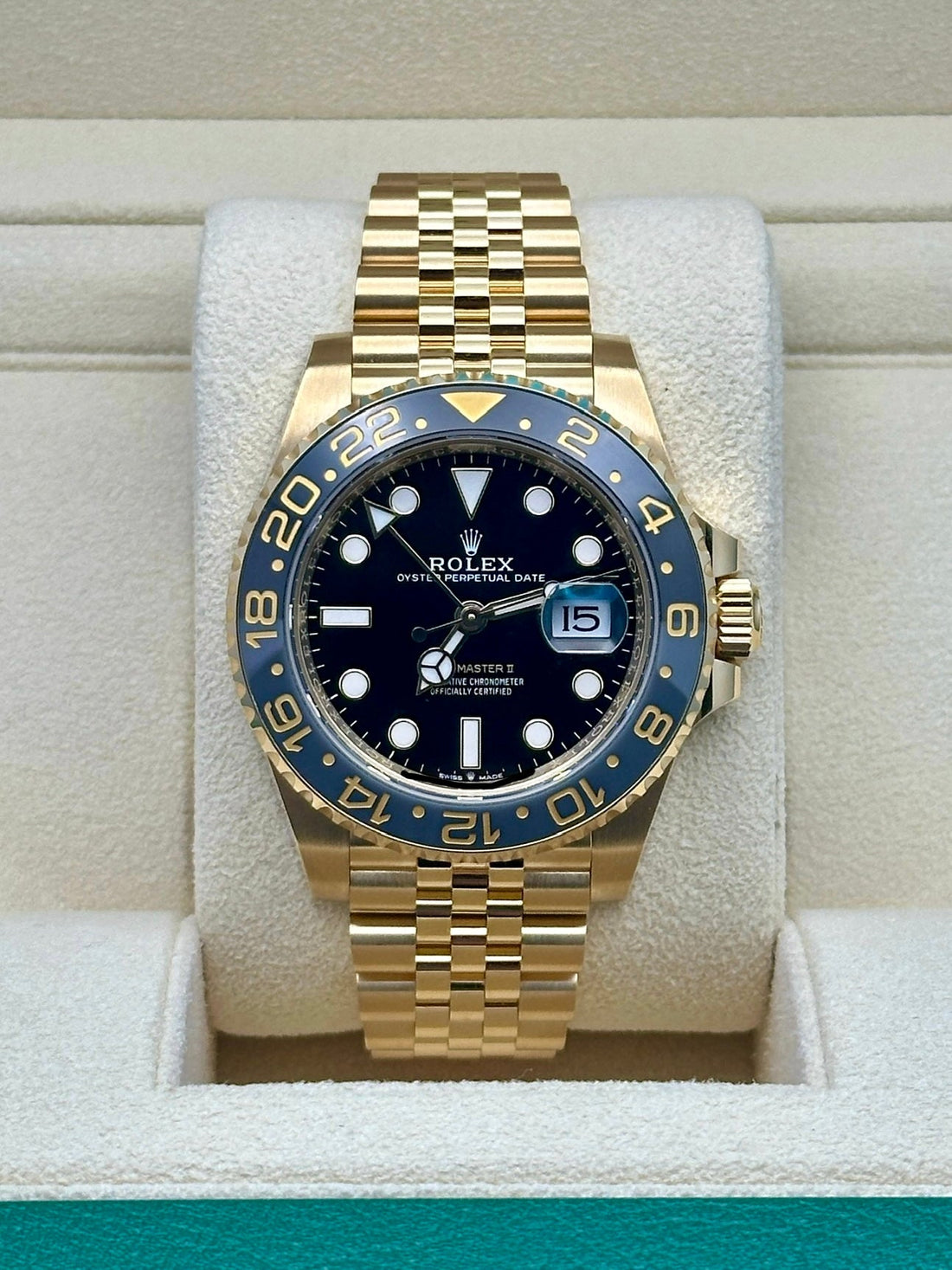 Rolex GMT-Master II 40 126718GRNR, 2024, black dial, Jubilee bracelet