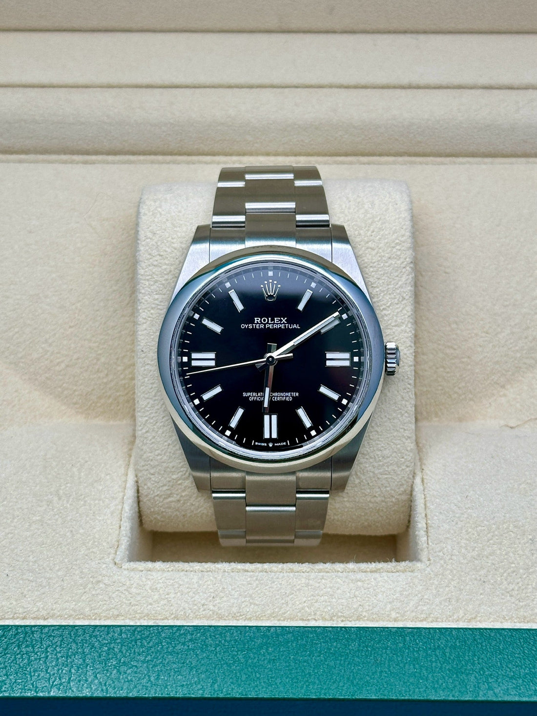 Rolex Oyster Perpetual 41 124300, 2023, black index dial, Oyster bracelet
