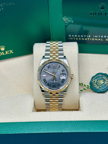 Rolex Datejust 36 126233, 2024, slate Roman dial, Jubilee bracelet
