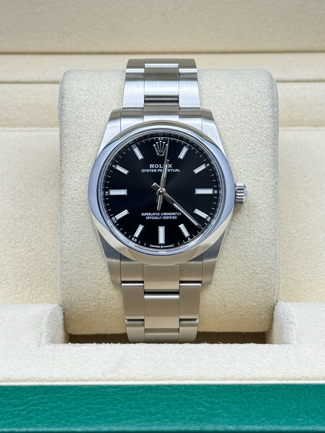 Rolex Oyster Perpetual 34 124200, 2024, black index dial, Oyster bracelet