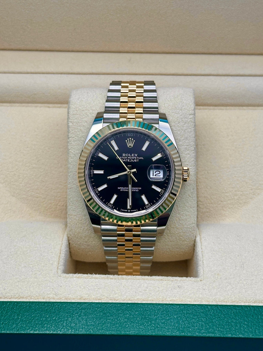 Rolex Datejust 41 126333, 2024, black index dial, Jubilee bracelet