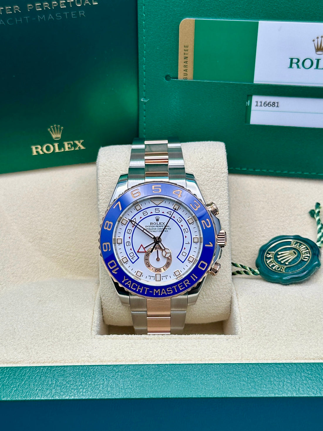 Rolex Steel Yacht-Master II 44 Watch - White Dial - 116681